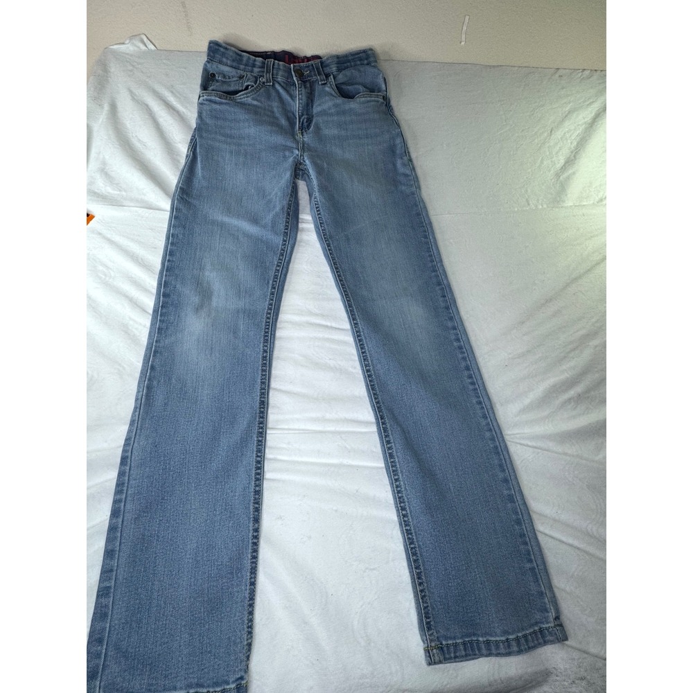 Levi's 514 Straight Fit Jeans Kids Size 16 Reg Blue Excellent Light Wash Denim